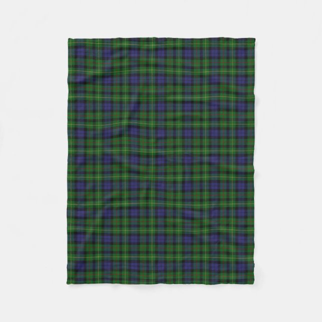 Scottish Clan Rollo Classic Tartan Fleece Blanket (Front)