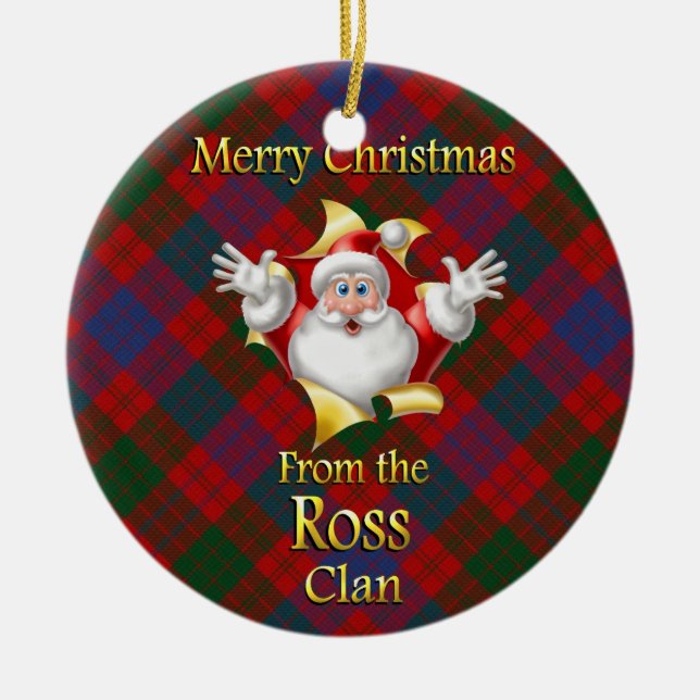 Scottish Clan Ross Christmas Ornament (Front)