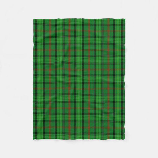 Scottish Clan Ross Tartan Plaid Fleece Blanket (Front)