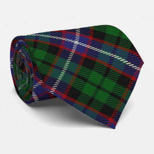 Scottish Clan Russell Letter R Monogram Tartan Tie