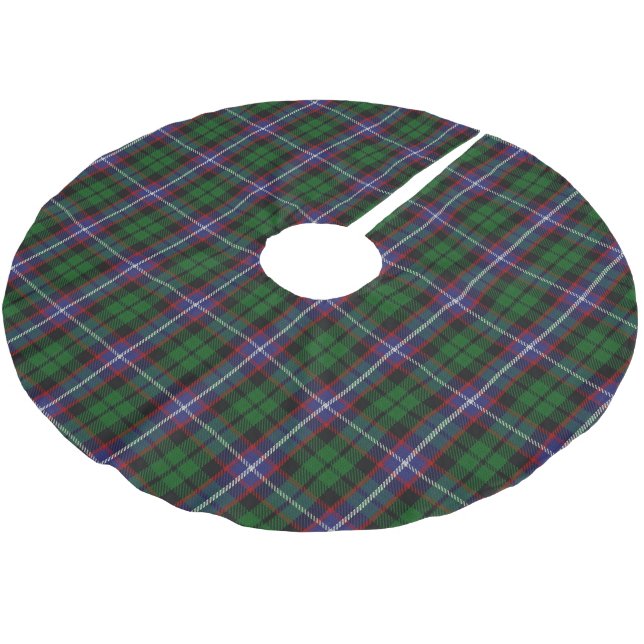Scottish Clan Russell Tartan Brushed Polyester Tree Skirt (Angled)