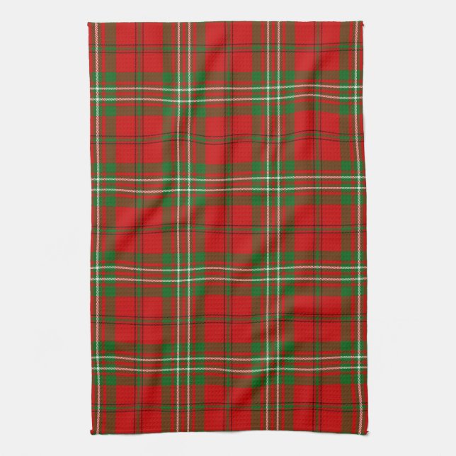 Scottish Clan Scott Tartan Plaid Tea Towel (Vertical)