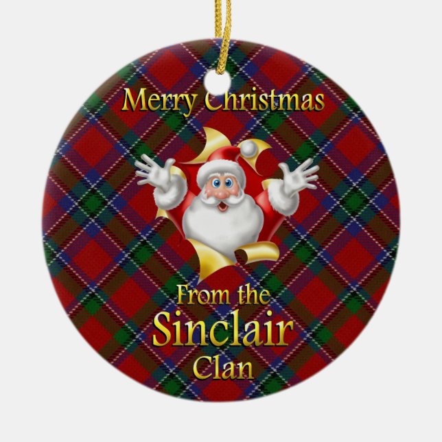 Scottish Clan Sinclair Christmas Ornament (Front)