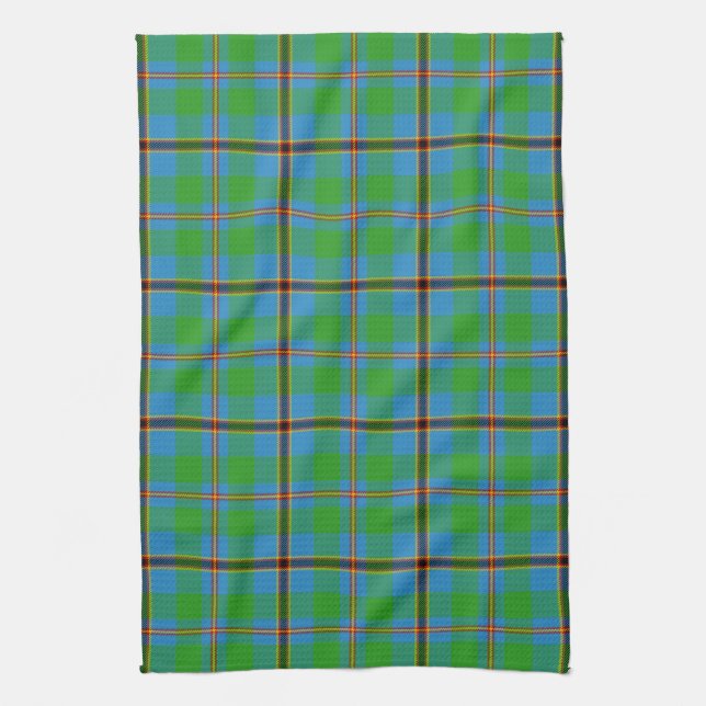 Scottish Clan Snodgrass Tartan Plaid Tea Towel (Vertical)