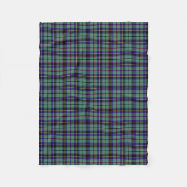 Scottish Clan Stevenson Tartan Plaid Fleece Blanket (Front)