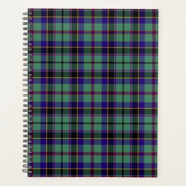 Scottish Clan Stevenson Tartan Plaid Planner (Front)