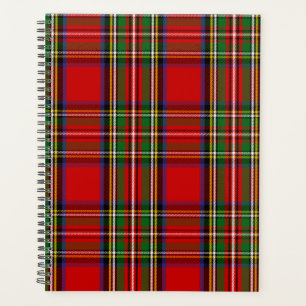 Scottish Clan Stewart Tartan Plaid Planner