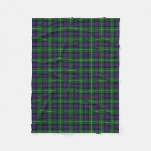 Scottish Clan Sutherland Classic Tartan Fleece Blanket (Front)