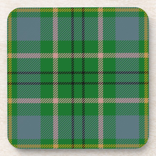 Scottish Clan Taylor Tartan Plaid Coaster (Front)