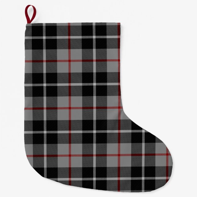 Scottish Clan Thompson Tartan Plaid Large Christmas Stocking (Front)