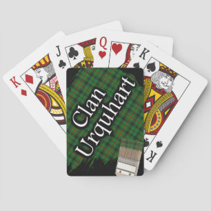 Scottish Clan Urquhart Tartan Paint Brush Playing Cards