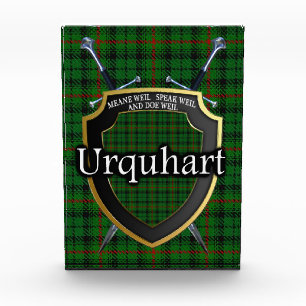 Scottish Clan Urquhart Tartan Photo Block