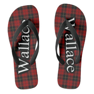 Scottish Clan Wallace Tartan Flop Flops Jandals