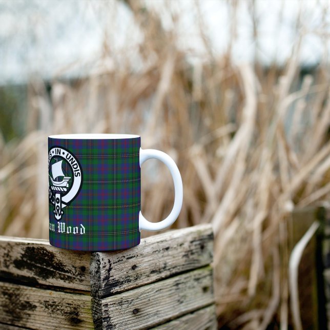 Scottish Clan Wood Crest & Tartan  Coffee Mug (Creator Uploaded)