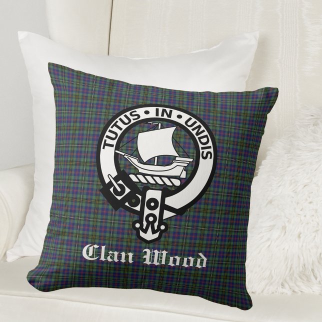 Scottish Clan Wood Crest & Tartan Cushion (Creator Uploaded)