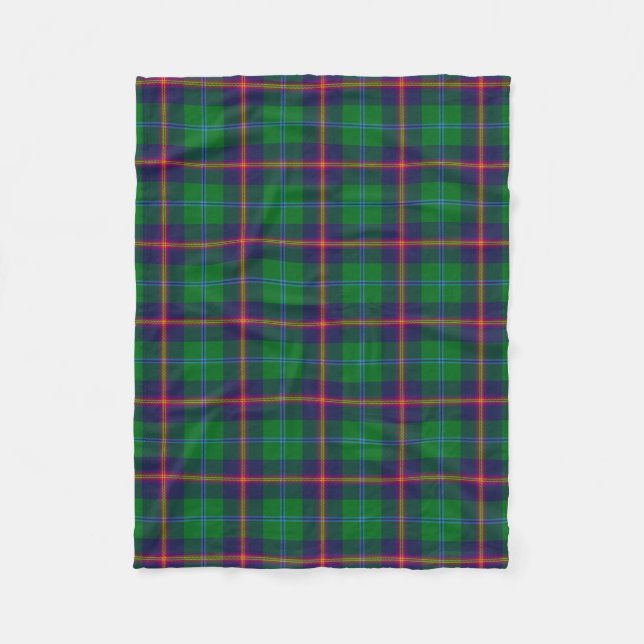 Scottish Clan Young Tartan Plaid Fleece Blanket (Front)