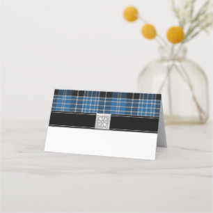 Scottish Clark Tartan Wedding Place Card