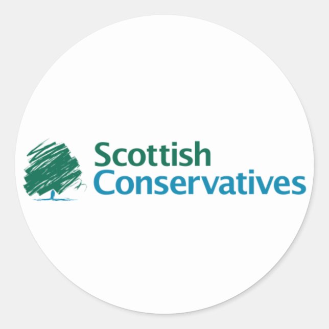 Scottish Conservatives Classic Round Sticker (Front)