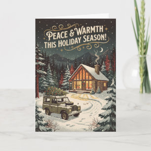 Scottish Cottage Peace and Warmth Christmas Card