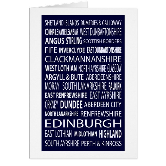 Scottish Counties (Front)
