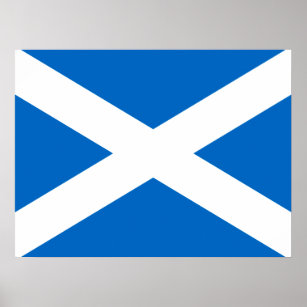 Scottish Cross Scotland Colours Poster