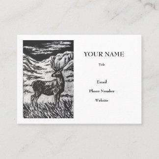 Scottish Deer in Highland Glen Print Business Card