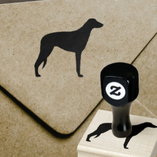 Scottish Deerhound Dog Breed Silhouette Rubber Stamp