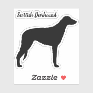Scottish Deerhound Dog Silhouette Vinyl Sticker