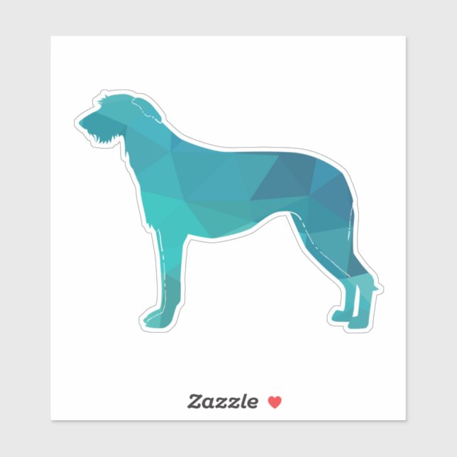 Scottish Deerhound Geometric Pattern Silhouette (Sheet)