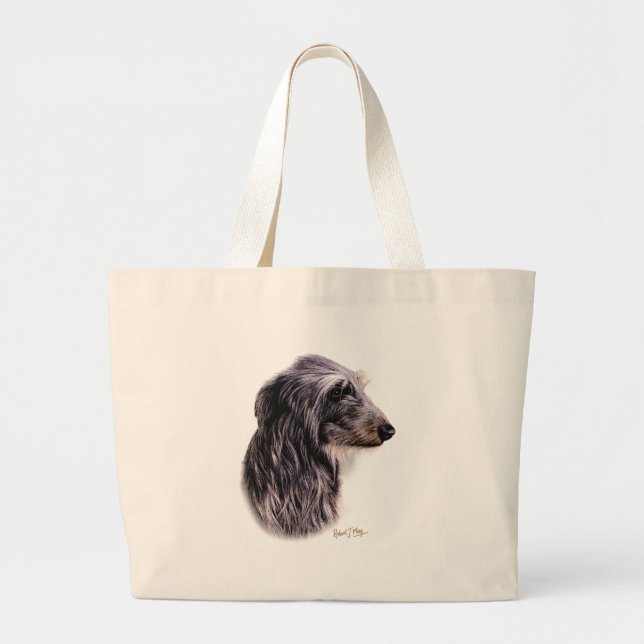 Scottish Deerhound Large Tote Bag (Front)