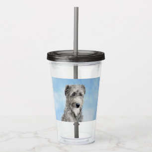 Scottish Deerhound Painting - Cute Original Dog Ar Acrylic Tumbler