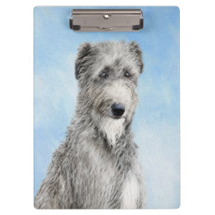 Scottish Deerhound Painting - Cute Original Dog Ar Clipboard