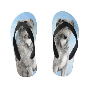 Scottish Deerhound Painting - Cute Original Dog Ar Kid's Jandals