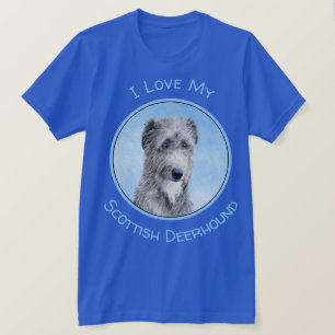 Scottish Deerhound Painting - Cute Original Dog Ar T-Shirt