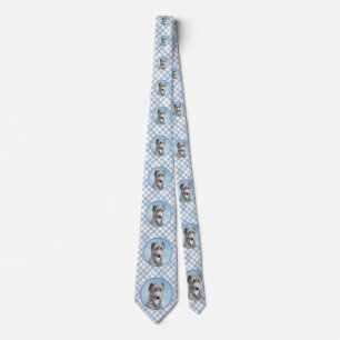 Scottish Deerhound Painting - Cute Original Dog Ar Tie