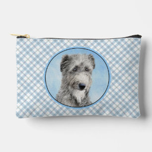 Scottish Deerhound Painting Grey Original Dog Art Accessory Pouch