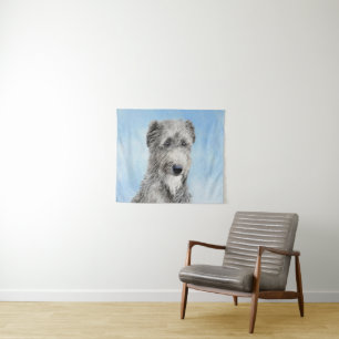 Scottish Deerhound Painting - Original Dog Art Tapestry