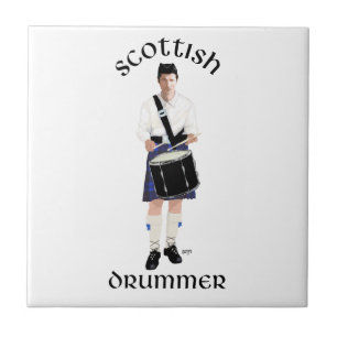 Scottish Drummer - Blue Kilt Tile