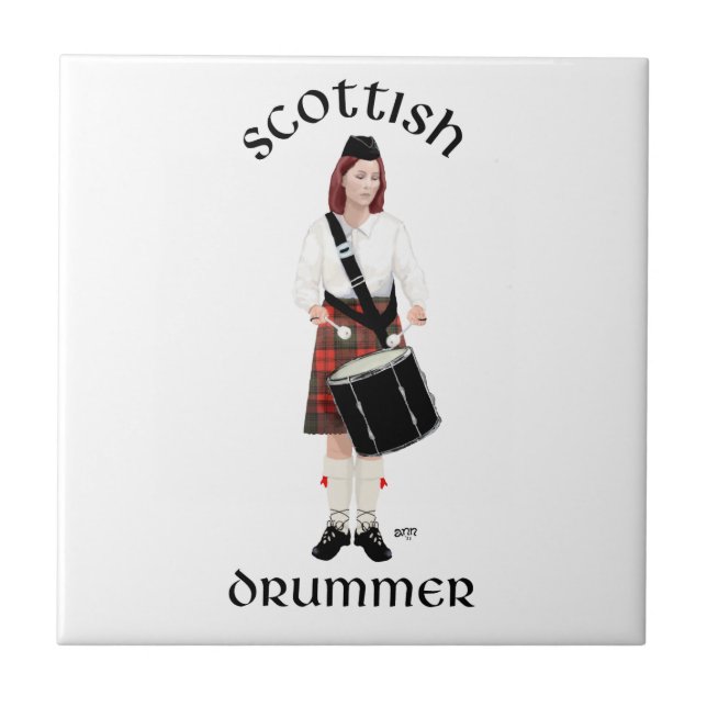 Scottish Drummer - Female Tile (Front)