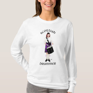 Scottish Drummer - Purple Kilt T-Shirt