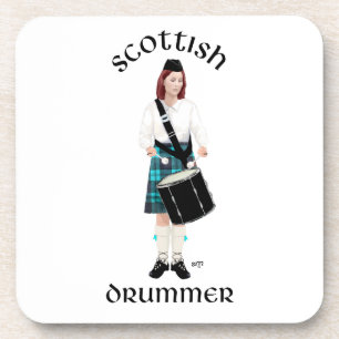 Scottish Drummer - Turquoise Coaster