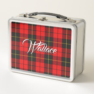 Scottish Eats! Clan Wallace Tartan Plaid Metal Lunch Box