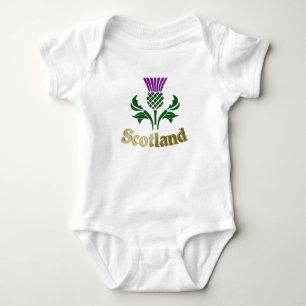 Scottish emblem thistle baby bodysuit