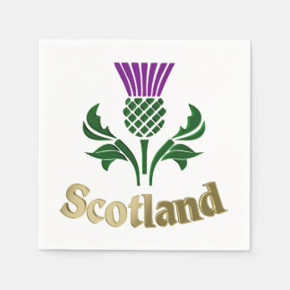 Scottish emblem thistle napkin
