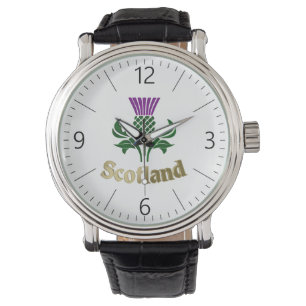 Scottish emblem thistle watch