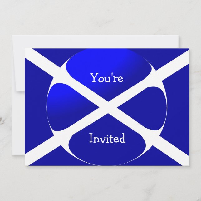 Scottish Flag Any Occasion Invitation (Front)