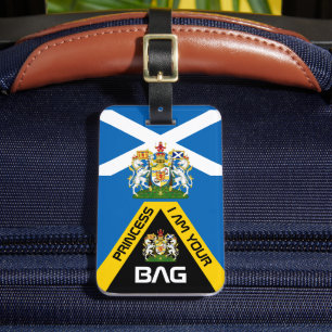 Scottish Flag, bag tags, Scotland / Personalised Luggage Tag
