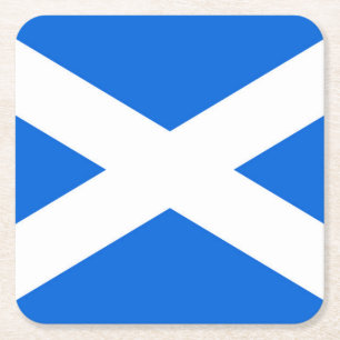 Scottish Flag coastercn Square Paper Coaster