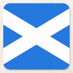 Scottish Flag coastercnt Square Paper Coaster<br><div class="desc">Scottish Flag Coaster

Design © Trinkets and Things 2017 - AHP Design. All Rights Reserved.

080517</div>