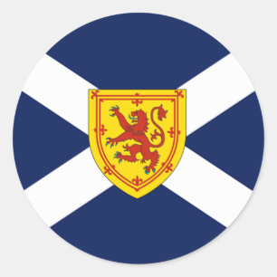 Scottish flag design classic round sticker
